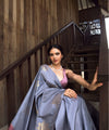 Powder Blue Banarasi Silk Saree | Ethnic Wear for Women