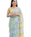 Premium Floral Printed Linen Cotton Saree - Multi | Daily Wear & Festive Wear