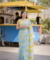 Premium Floral Printed Linen Cotton Saree - Multi | Daily Wear & Festive Wear