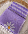 Premium Lavender Linen Cotton Saree with Daisy Floral Print | Daily Wear & Festive Wear