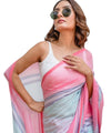 Premium Linen Cotton Multicolored Striped Saree | Daily Wear & Festive Wear