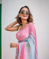 Premium Linen Cotton Multicolored Striped Saree | Daily Wear & Festive Wear