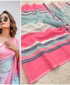Premium Linen Cotton Multicolored Striped Saree | Daily Wear & Festive Wear