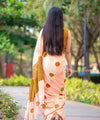 Premium Linen Cotton Saree - Peach | Daily Wear & Festive Wear