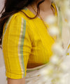 Premium Linen Cotton Saree - White | Daily Wear & Festive Wear