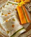 Premium Linen Cotton Saree - White | Daily Wear & Festive Wear