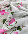 Premium Linen Cotton Saree - White | Daily Wear & Festive Wear