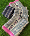 Premium Linen Cotton Saree with Floral Print - Multi | Daily Wear & Festive Wear