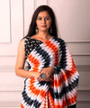 Premium Multicolour Shibori Print Linen Cotton Saree | Daily Wear & Festive Wear