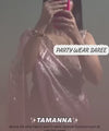Mauve Space Silk Jarkan Work Saree for Wedding & Party | RD TAMANAH