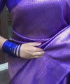 Wine Banarasi Silk Saree | Wedding & Reception Wear