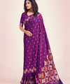 Purple Banarasi Silk Saree | Bridal & Festive Wear