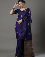Purple Banarasi Silk Saree | Bridal & Festive Wear