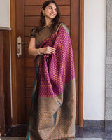 Purple Banarasi Silk Saree | Bridal & Festive Wear