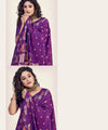 Purple Banarasi Silk Saree | Bridal & Festive Wear
