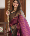 Purple Banarasi Silk Saree | Bridal & Festive Wear