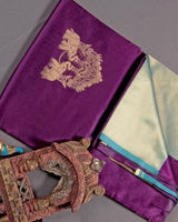 Purple Banarasi Silk Saree | Ethnic Wear for Women