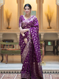 Purple Banarasi Silk Saree | Ethnic Wear for Women