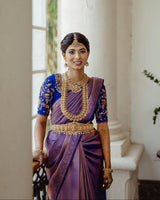 Purple Banarasi Silk Saree | Ethnic Wear for Women