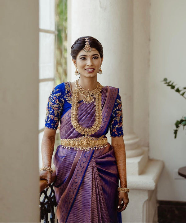 Purple Banarasi Silk Saree | Ethnic Wear for Women