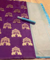 Purple Banarasi Silk Saree | Ethnic Wear for Women