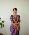 Purple Banarasi Silk Saree | Ethnic Wear for Women