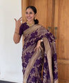 Purple Banarasi Silk Saree | Ethnic Wear for Women