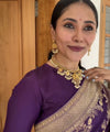 Purple Banarasi Silk Saree | Ethnic Wear for Women