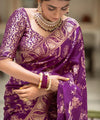 Purple Banarasi Silk Saree | Ethnic Wear for Women