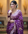 Purple Banarasi Silk Saree | Ethnic Wear for Women
