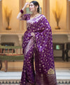 Purple Banarasi Silk Saree | Ethnic Wear for Women