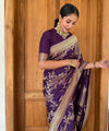 Purple Banarasi Silk Saree | Ethnic Wear for Women