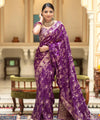 Purple Banarasi Silk Saree | Ethnic Wear for Women