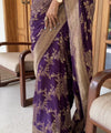 Purple Banarasi Silk Saree | Ethnic Wear for Women