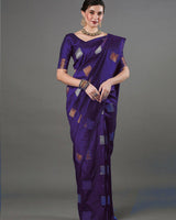 Purple Banarasi Silk Saree | Festival & Ceremony Wear