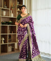 Purple Banarasi Silk Saree | Festival & Ceremony Wear