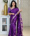 Purple Banarasi Silk Saree | Festival & Ceremony Wear