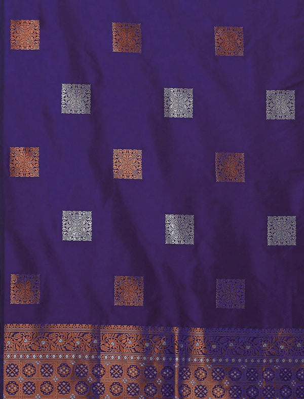 Purple Banarasi Silk Saree | Festival & Ceremony Wear