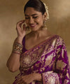Purple Banarasi Silk Saree | Festival & Ceremony Wear
