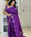 Purple Banarasi Silk Saree | Festival & Ceremony Wear