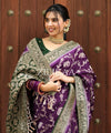 Purple Banarasi Silk Saree | Festival & Ceremony Wear