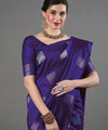 Purple Banarasi Silk Saree | Festival & Ceremony Wear