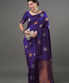 Purple Banarasi Silk Saree | Festival & Ceremony Wear