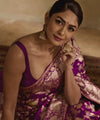Purple Banarasi Silk Saree | Festival & Ceremony Wear