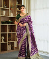 Purple Banarasi Silk Saree | Festival & Ceremony Wear