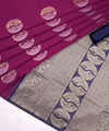 Purple Banarasi Silk Saree | Festive & Party Wear