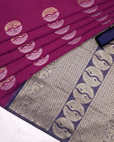 Purple Banarasi Silk Saree | Festive & Party Wear