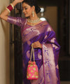 Purple Banarasi Silk Saree | Festive & Party Wear