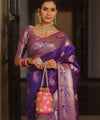 Purple Banarasi Silk Saree | Festive & Party Wear