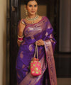 Purple Banarasi Silk Saree | Festive & Party Wear